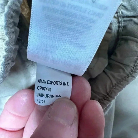 Tommy Bahama Pants Elastic Tie Waist Light Tan Size 6 - Picture 11 of 16